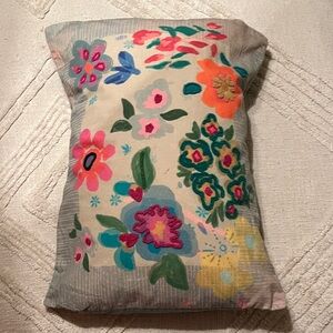Natural Life Teal Fabric pillowcase.
